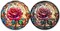 2-Piece Diamond Painting Kits for Adults,5D DIY Full Drill Round Art Gems Rose Flower Art Perfect for Home Wall Deco Diamond